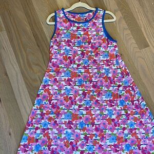 Lands End Floral Cotton Tank Dress Size 10/12 (M)